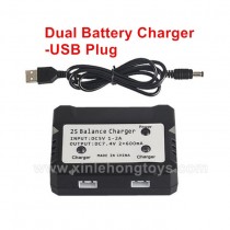 RC Car Xinlehong 9125 Charger-Dual Battery Charger-USB Plug