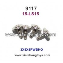 XinleHong Toys 9117 Parts Round Headed Screw 15-LS15 (3X8X8PWBHO)