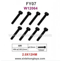 Feiyue FY07 Parts 2.0X12HM Hexagonal Cup Head Screws W12064