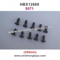 HBX 12889 Thruster Parts Round Head Self  Tapping Screw 3X6mm S071