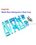 XinleHong 9130 Upgrades-Swing Arm Kit (Rear Metal Swing Arm+ Rear Steering Knuckle)-Blue