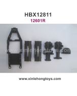 HBX 12811 12811B SURVIVOR XB Parts Gear Box Housing+Upper Deck+Battery Cover 12601R