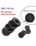 WPL B14 B1 Parts Tire, Wheel-Green