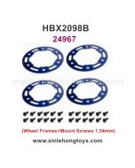HaiBoXing HBX 2098B Parts Aluminum Wheel Frames+Mount Screws1.54mm 24967