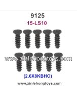 RC Car Xinlehong 9125 Parts Countersunk Head Screw 2.6X8KBHO 15-LS10 10PCS