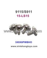 XinleHong Toys 9115 S911 Parts Round Headed Screw 15-LS15 (3X8X8PWBHO) -4PCS