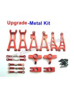 HBX 16889 Upgrade Kit-Metal Swing Arm+Steering Cup+Car Rod, Red Color