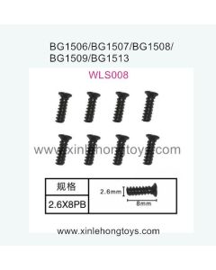 Subotech BG1513 BG1513A BG1513B Parts Flat Head Screw WLS008 2.6X8PB