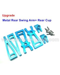 XinleHong 9130 Upgrades-Swing Arm Kit (Rear Metal Swing Arm+ Rear Steering Knuckle)-Blue