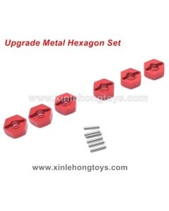 Feiyue FY06 Desert-6 Upgrade Parts Metal Hexagon Set-Red