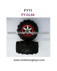 Feiyue FY11 Parts Tires, Wheel FY-CL04 Red