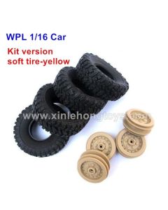 WPL B-1 B14 Parts Tire, Wheel-Yellow