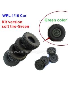 WPL B36 Parts Tire, Wheel-Green