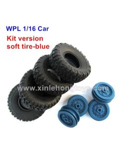 WPL B-24 Parts Tire, Wheel-Blue