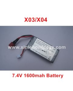 XLF X03 X04 Battery 7.4V 1600mah