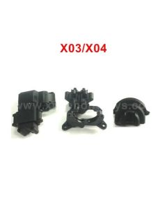 XLF X04 X03 RC Parts Rear Transmission Housing Components C12012+C12013+C12014