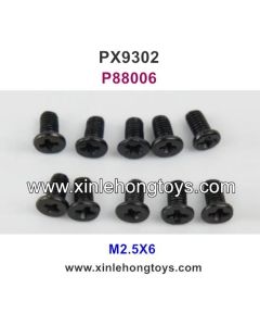 Pxtoys 9302 Parts M2.5X6 Flat Head Screws P88006
