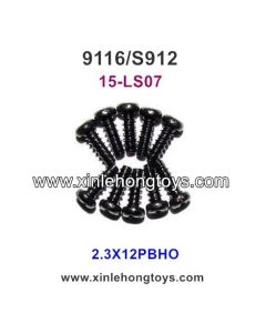 XinleHong Toys 9116 S912 Parts Round Headed Screw 15-LS07 (2.3X12PBHO)-10PCS
