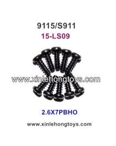 XinleHong Toys 9115 S911 Parts Round Headed Screw 15-LS09 (2.6X7PBHO) -10PCS