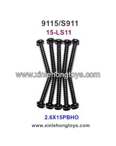 XinleHong Toys 9115 S911 RC Truck Parts Round Headed Screw 15-LS11 (2.6X15PBHO) -10PCS