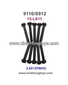 XinleHong Toys 9116 S912 rc truck Parts Round Headed Screw 15-LS11 (2.6X15PBHO) -10PCS