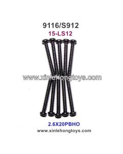 XinleHong Toys 9116 S912 Parts Round Headed Screw 15-LS12 (2.6X20PBHO) -10PCS