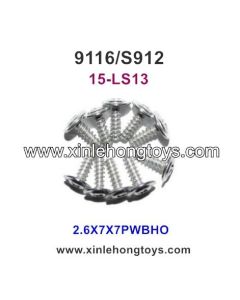XinleHong Toys 9116 S912 Parts Round Headed Screw 15-LS13 (2.6X7X7PWBHO) -10PCS