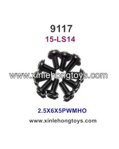 XinleHong Toys 9117 Parts Round Headed Screw 15-LS14 (2.5X6X5PWMHO)