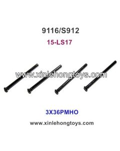 XinleHong Toys 9116 S912 Parts Round Headed Screw 15-LS17 (3X36PMHO) -4PCS