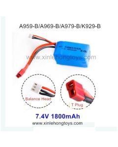 WLtoys K929-B Upgrade Battery 7.4V 1800mAh (T Plug）