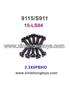 XinleHong Toys 9115 S911 Truck Parts Round Headed Screw 15-LS04 (2.3X6PBHO)-10PCS