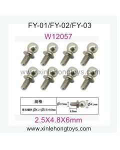 Feiyue FY02 Parts Hexagon Socket Screws W12057 (2.5X4.8X6mm)-8pcs