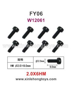 Feiyue FY06 Parts 2.0X6HM Hexagonal Cup Head Screws W12061