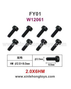 Feiyue FY01 Parts Hexagon cup head screw W12061 (2.0X6mm)-8pcs