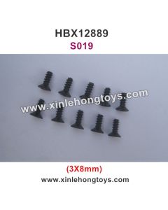 HBX 12889 Thruster Parts Countersunk Self Tapping Screw 3X8 S019