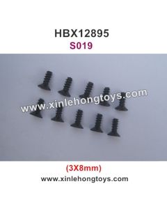 HBX 12895 Transit Parts Countersunk Self Tapping Screw 3X8 S019
