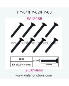 Feiyue FY01 Parts Hexagon head screws W12065 (2.0X14mm)-8pcs