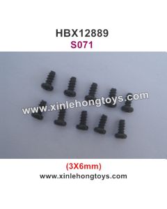 HBX 12889 Thruster Parts Round Head Self  Tapping Screw 3X6mm S071