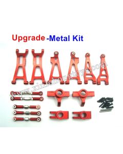 HBX 16889 Upgrade Kit-Metal Swing Arm+Steering Cup+Car Rod, Red Color