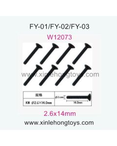 Feiyue FY01 Fighter-1 Parts Hexagon head self-attack Screws W12073 (2.6x14mm)-8pcs