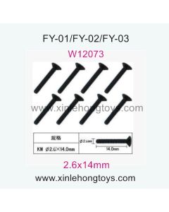 Feiyue FY02 Extreme Change-2 Parts Hexagon head self-attack Screws W12073 (2.6x14mm)-8pcs