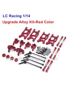 LC Racing Upgrade Parts, 1/14 Car Alloy Kit-Red Color