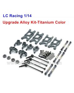 LC Racing Upgrade Parts, 1/14 Car Alloy Kit-Titanium Color