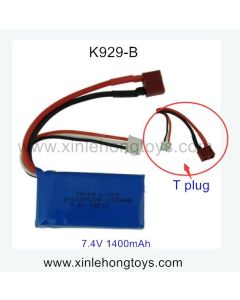 WLtoys K929-B parts Battery 7.4V 1400mAh (T Plug)