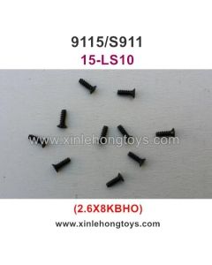 XinleHong Toys 9115 S911 RC Car Parts Countersunk Head Screw 15-LS10 (2.6X8KBHO)-10PCS