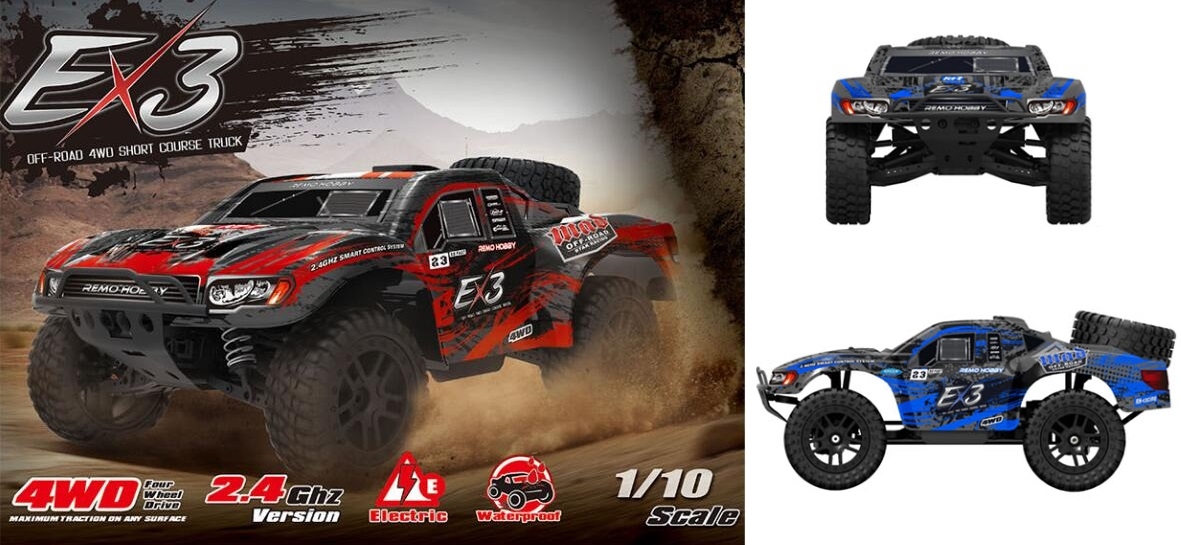 REMO HOBBY EX3 1/10 Off Road Short-Course Truck.